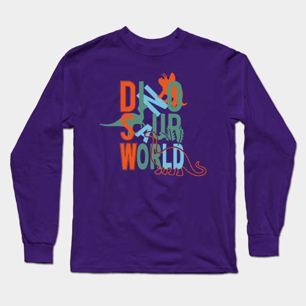 Dinosaurs Art Long Sleeve T-Shirt by WorldDinosaurs